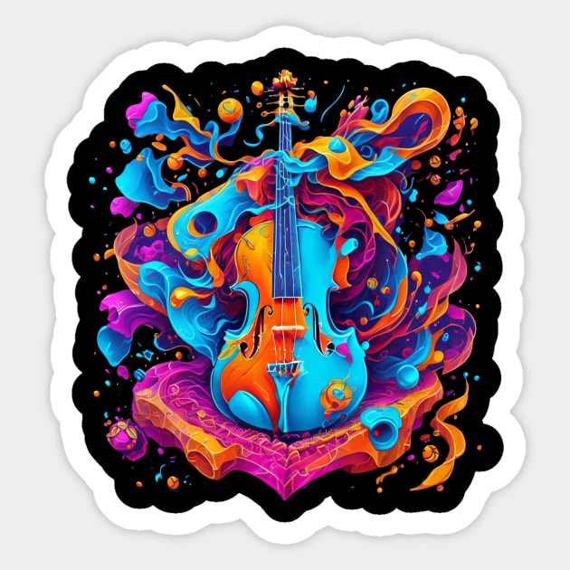 Violin Colors War Sticker by vamarik